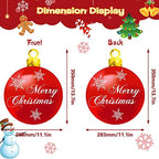 Christmas Yard Signs With Stakes And Cords Christmas Balls - Pack of 9Pcs