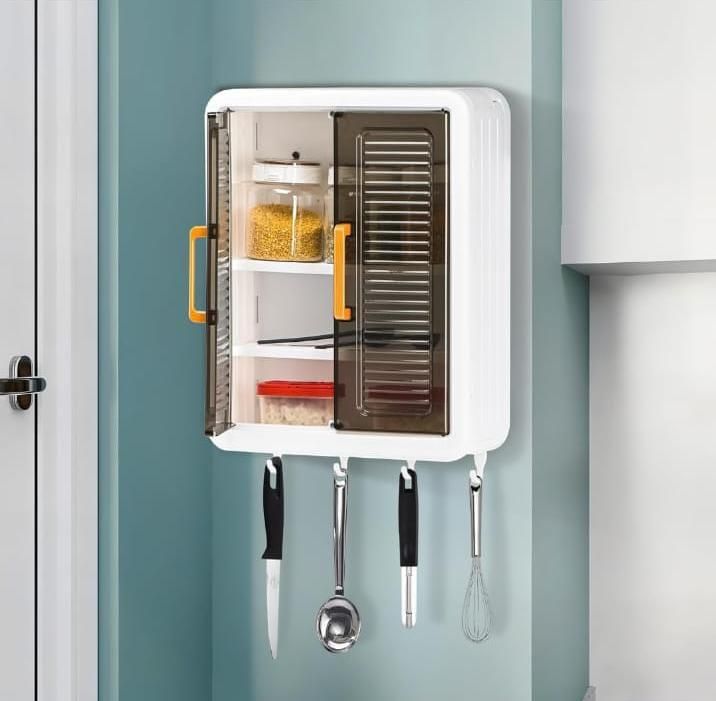Minimalist Wall-Mounted Bathroom Storage Box - No Drill, Waterproof Shelf Organizer