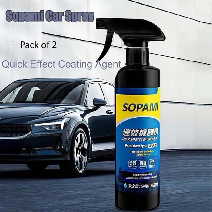 Sopami Car Coating Spray 50ml - Multipurpose Liquid Polish (Pack of 2)