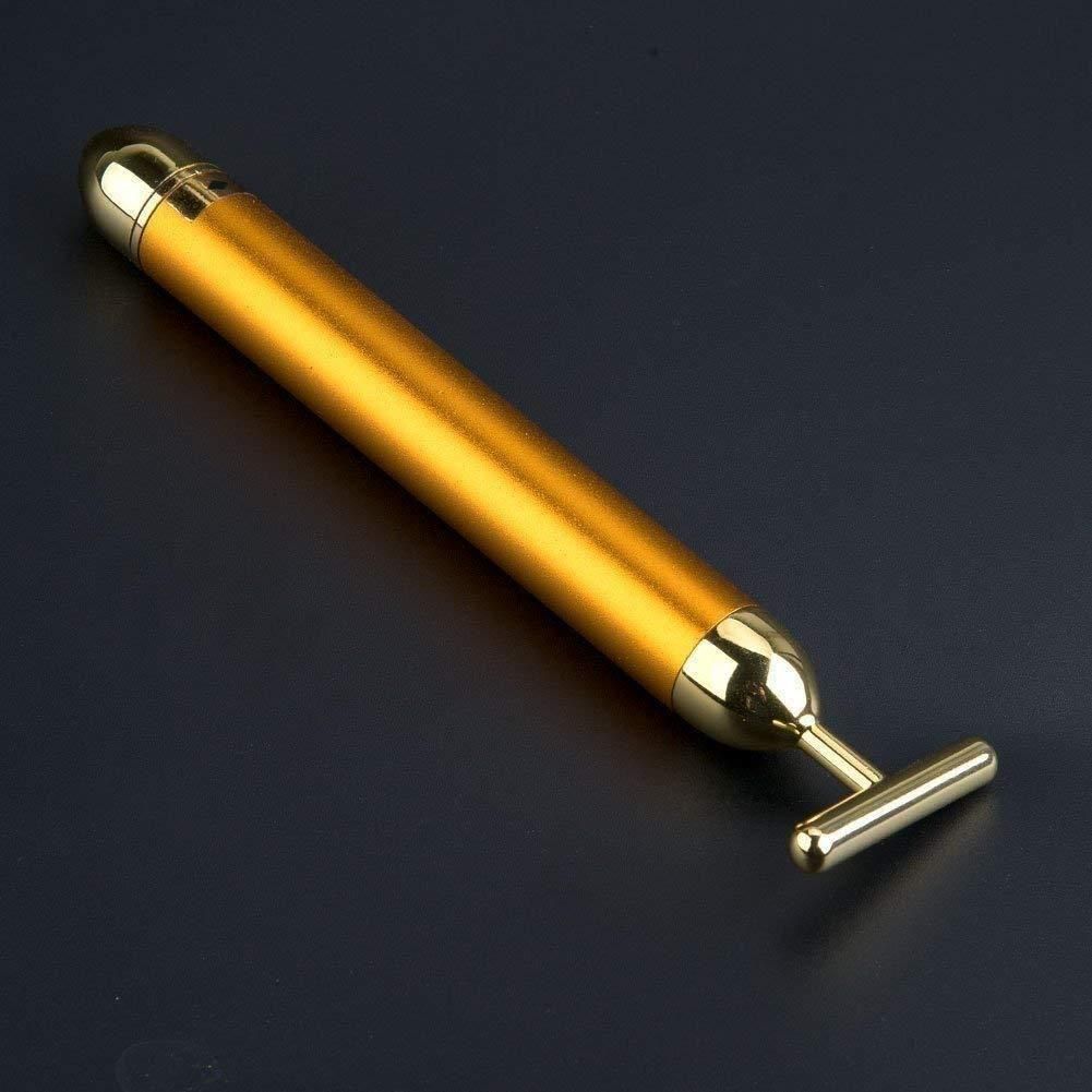 24K Gold Facial Massage Roller - Anti-Aging Beauty Bar for Face Lifting & Skin Tightening