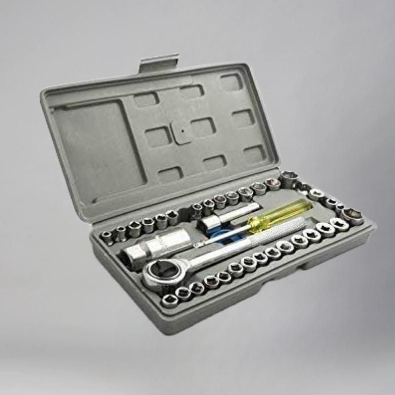 Handy Multi-Functional Socket Wrench Toolset - 50+ Piece Ratchet & Socket Kit with Storage Box