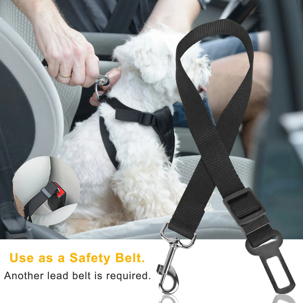 Pet Dog Seat Belt Leash Adjustable Pet Dog Cat Safety Leads Harness - 2Pcs
