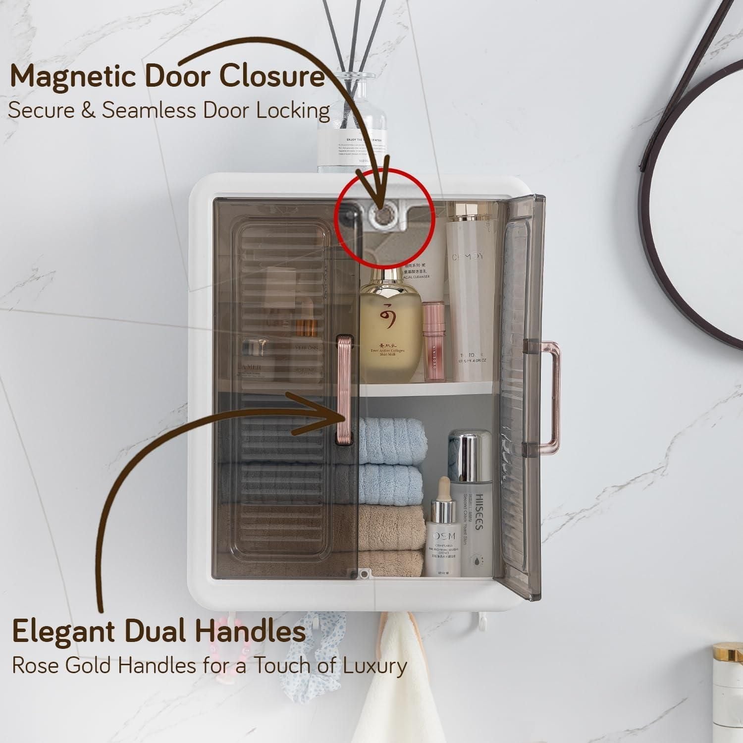 Minimalist Wall-Mounted Bathroom Storage Box - No Drill, Waterproof Shelf Organizer