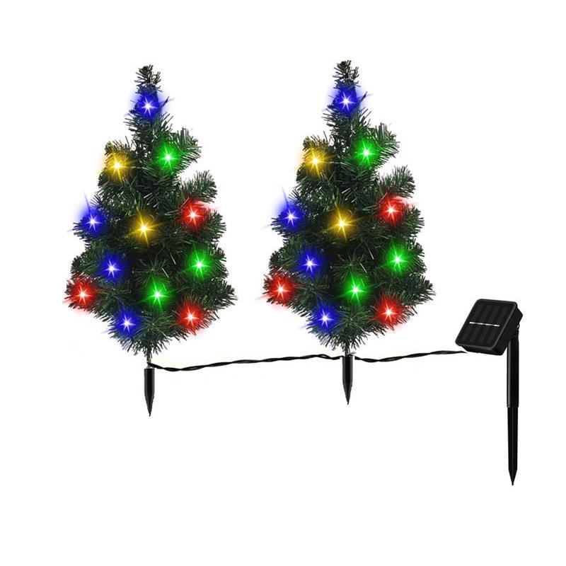 Solar Christmas Tree Solar Powered Trail Multicolor LED Light Christmas Tree