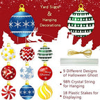 Christmas Yard Signs With Stakes And Cords Christmas Balls - Pack of 9Pcs