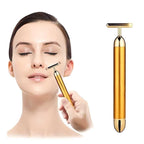 24K Gold Facial Massage Roller - Anti-Aging Beauty Bar for Face Lifting & Skin Tightening