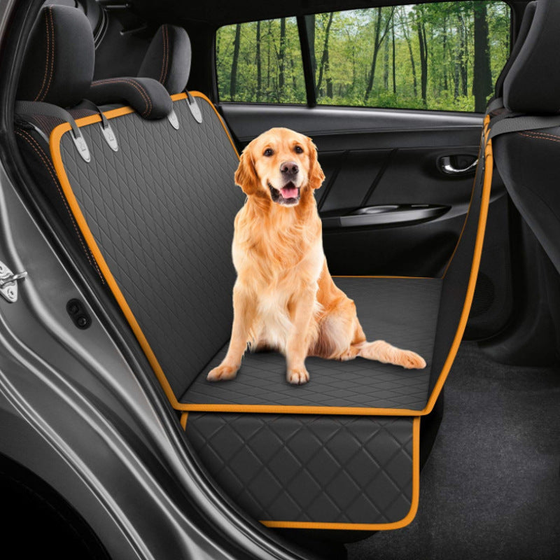 Dog Car Seat Cover | Pet Carrier Hammock | Safety Protector Car Rear Back Seat Mat With Zipper And Pocket For Travel