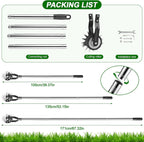 Wheel Rotary Edger, Sidewalk Manual Lawn Edger, Stainless Steel Handle, Adjustable Height -66.7Inch