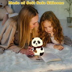 Cute Panda Silicone Night Light Lamp for Kids - 7 Color Touch Sensor LED