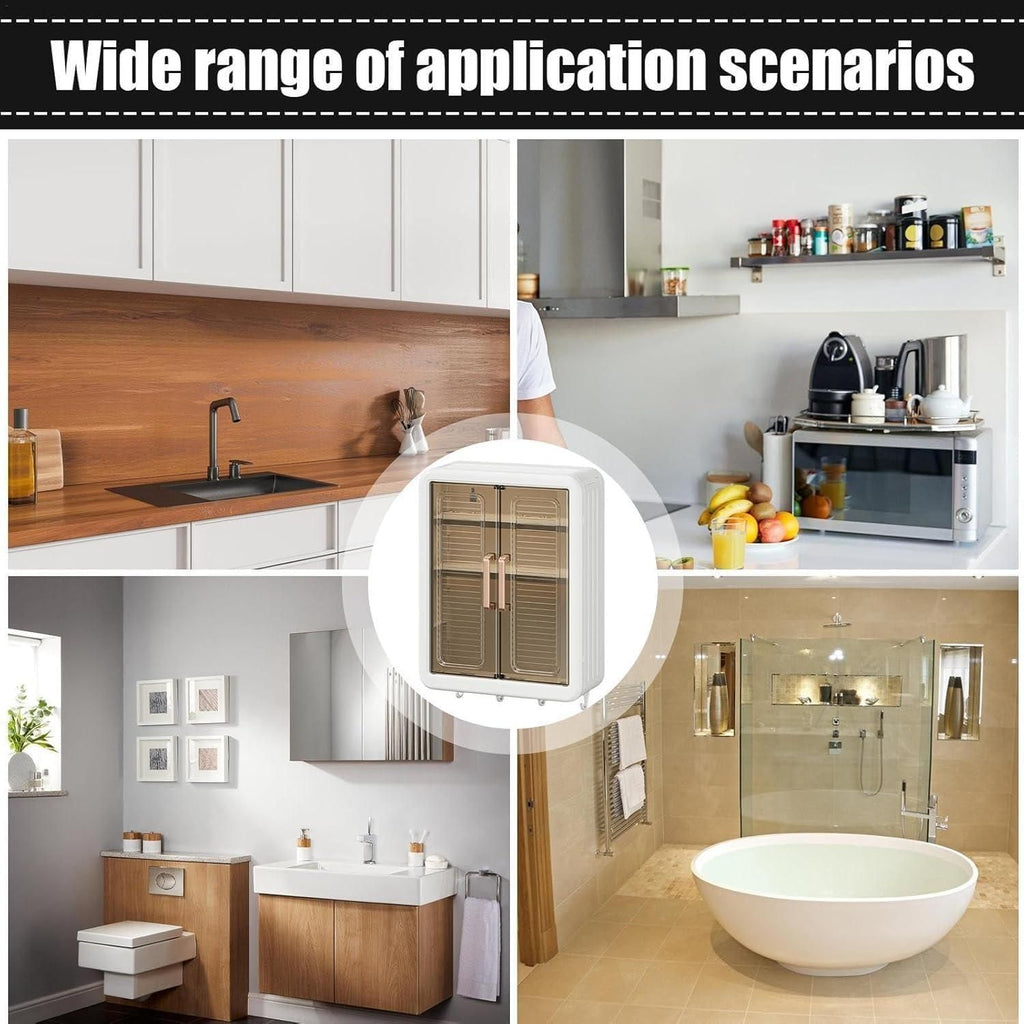 Minimalist Wall-Mounted Bathroom Storage Box - No Drill, Waterproof Shelf Organizer