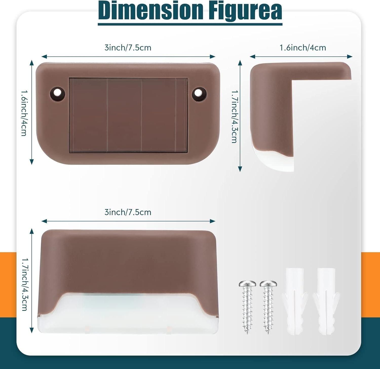 Solar Deck Lights Outdoor - Waterproof LED Garden Path Lights (Pack of 4)