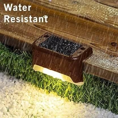 Solar Deck Lights Outdoor - Waterproof LED Garden Path Lights (Pack of 4)