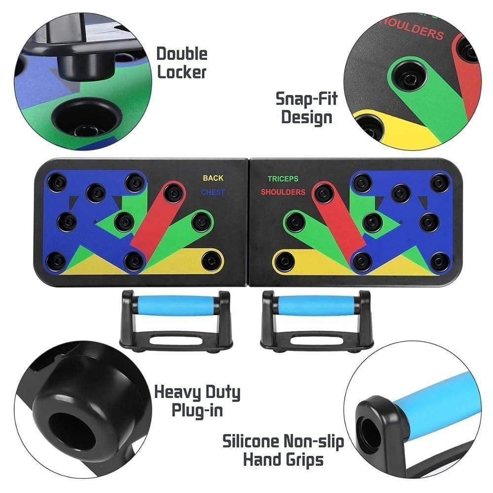 Fitbeast 2.0 Push Up Board - ABS Plastic Pushup Bar with Strong Grip Handle