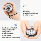 Advanced Gyro Wrist Strengthener Ball - Auto-Start Grip & Arm Trainer for Fingers, Wrists & Arms