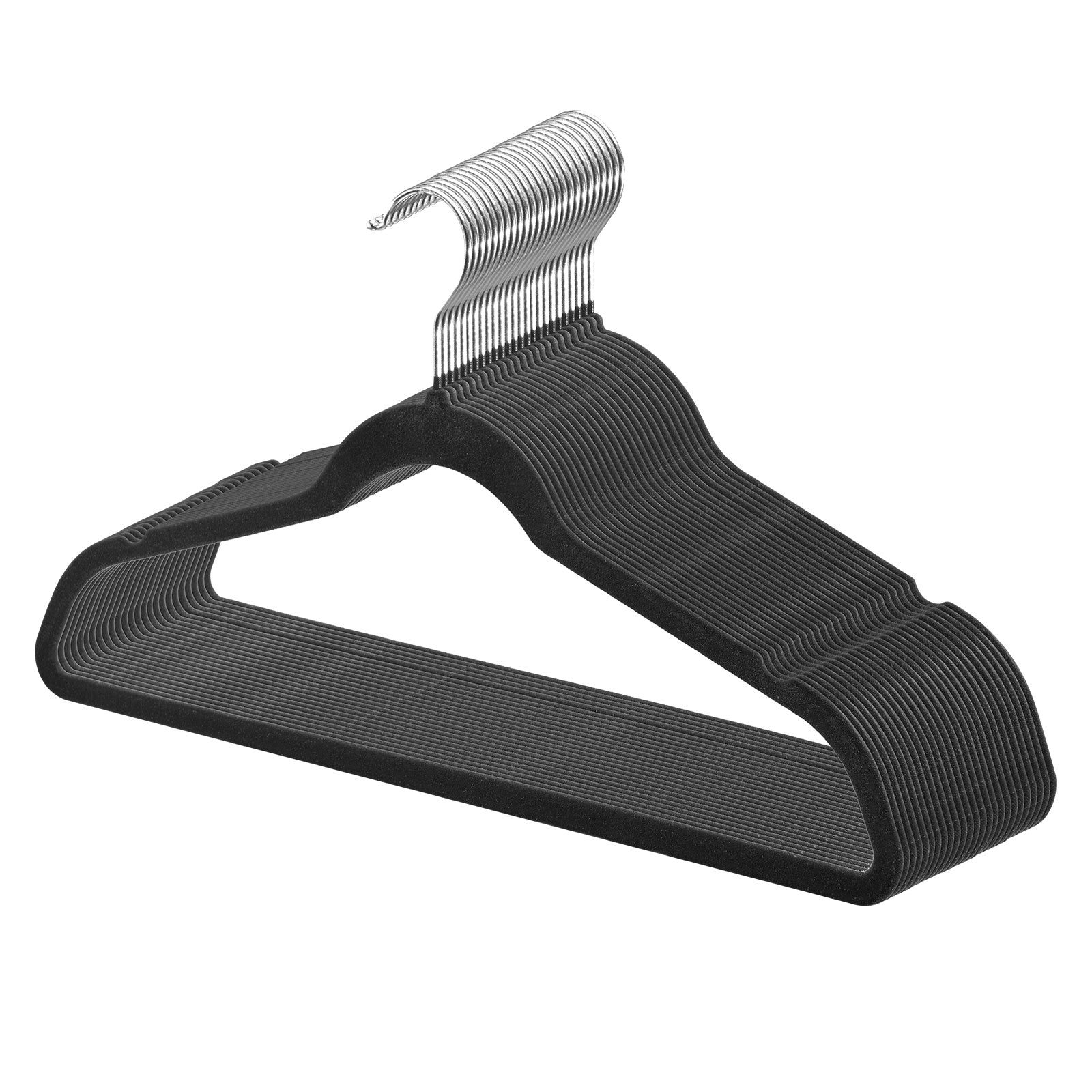 VEVOR Velvet Hangers 50 Pack Black Non-Slip Hangers With 360 Degree Swivel Hook
