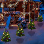 Solar Christmas Tree Solar Powered Trail Multicolor LED Light Christmas Tree