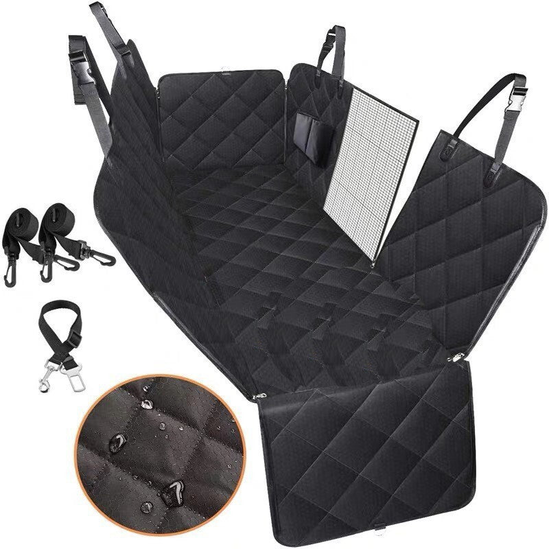 Dog Car Seat Cover | Pet Carrier Hammock | Safety Protector Car Rear Back Seat Mat With Zipper And Pocket For Travel