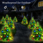Solar Christmas Tree Solar Powered Trail Multicolor LED Light Christmas Tree